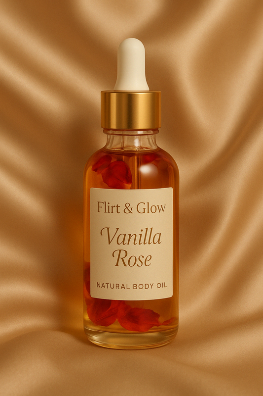 Flirt & Glow – Vanilla Rose Body Oil
